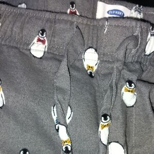 Old Navy Charcoal Penguin Patterned Pants